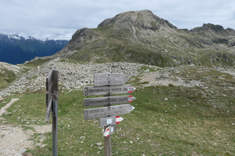 Flaggerschartenhtte - Tagewaldhorn - Distelsee - Niedereck - Penser Joch