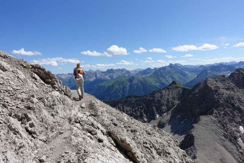 Hermann-von-Barth-Hütte - Schafscharte - Großer Krottenkopf - Kemptner Hütte