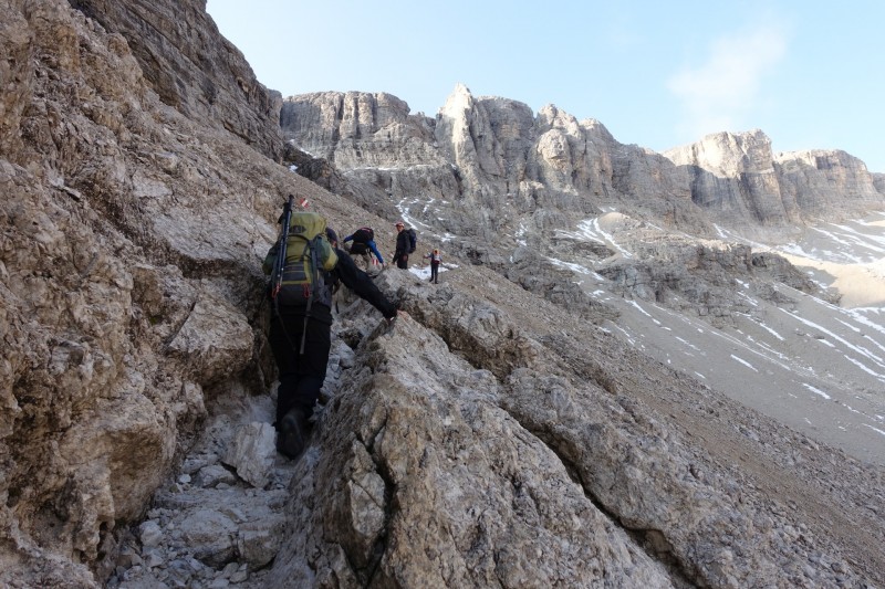 Pisciadùhütte - Cima Piscadu - L Antersass - Rifugio Boè - Piz Boè - Piza de Lech Dlace - Franz-Kostner-Hütte