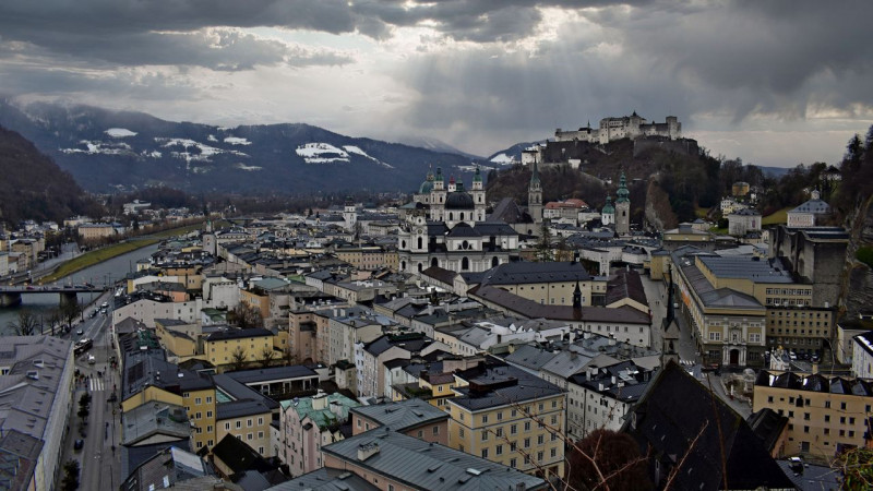 Winterspaziergang  durch Kurpark- Salzburg und Mnchsberg Nord